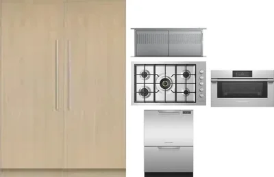 6 Piece Package Includes Refrigerator, Freezer, Cooktop, Wall Oven, Hood And Dishwasher